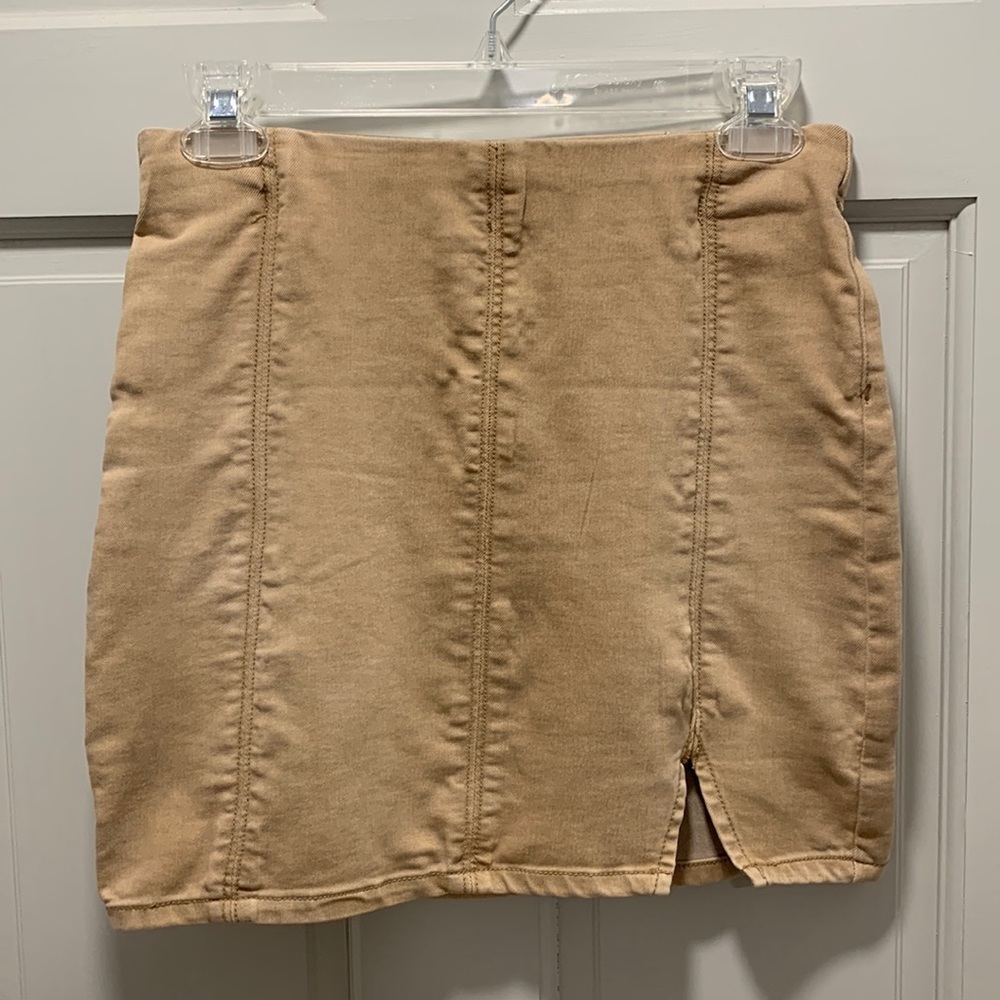 Free People mini khaki skirt